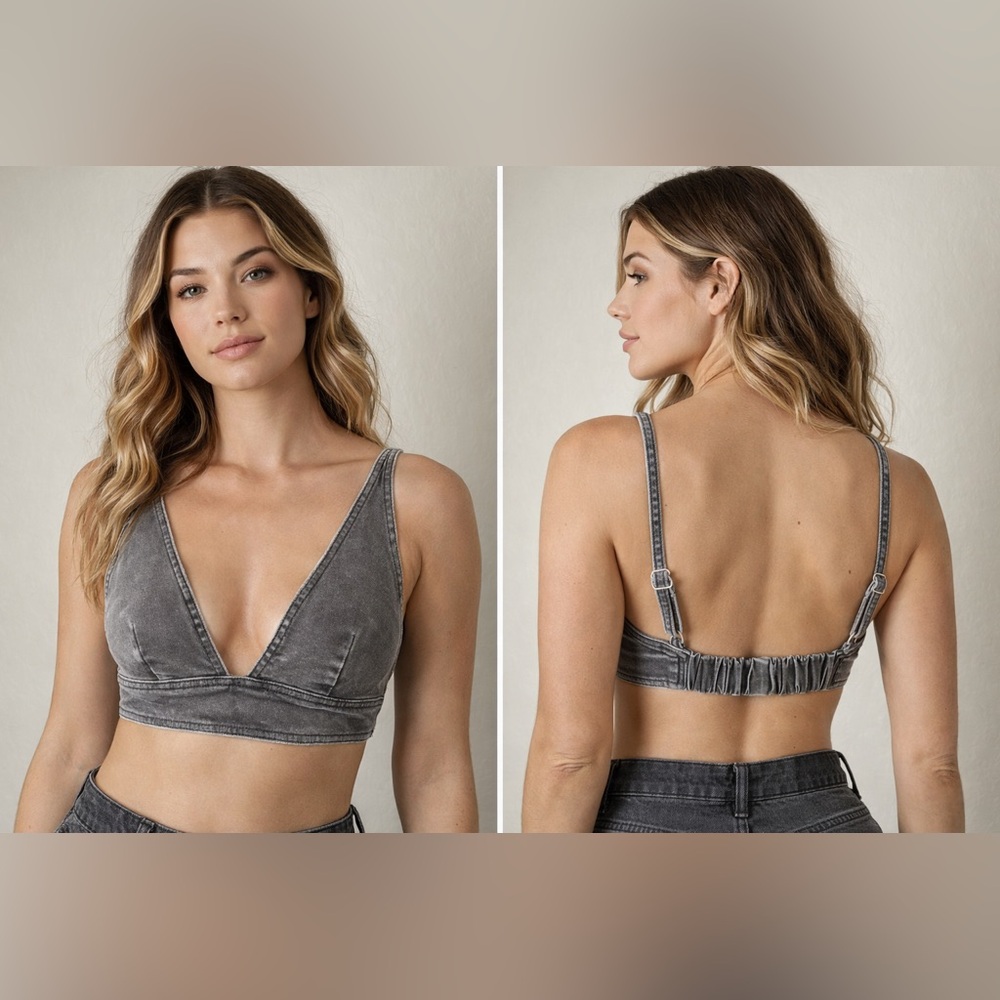 Denim Bralette Top